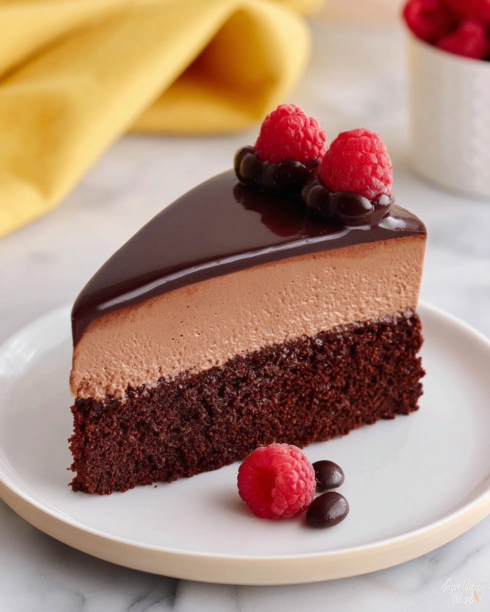 Easy Chocolate Mousse Cake Recipe - Recipe Image