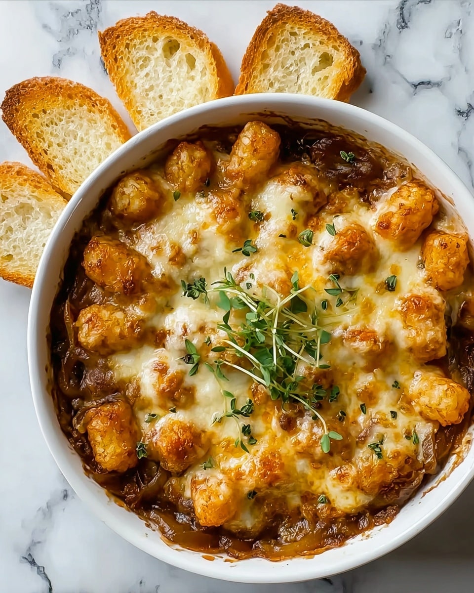 Simple Baked French Onion Gnocchi Recipe - Recipe Image