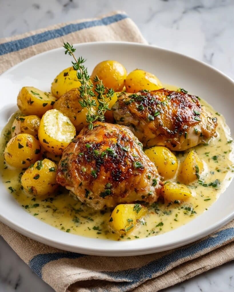 Garlic Parmesan Chicken and Potatoes Recipe