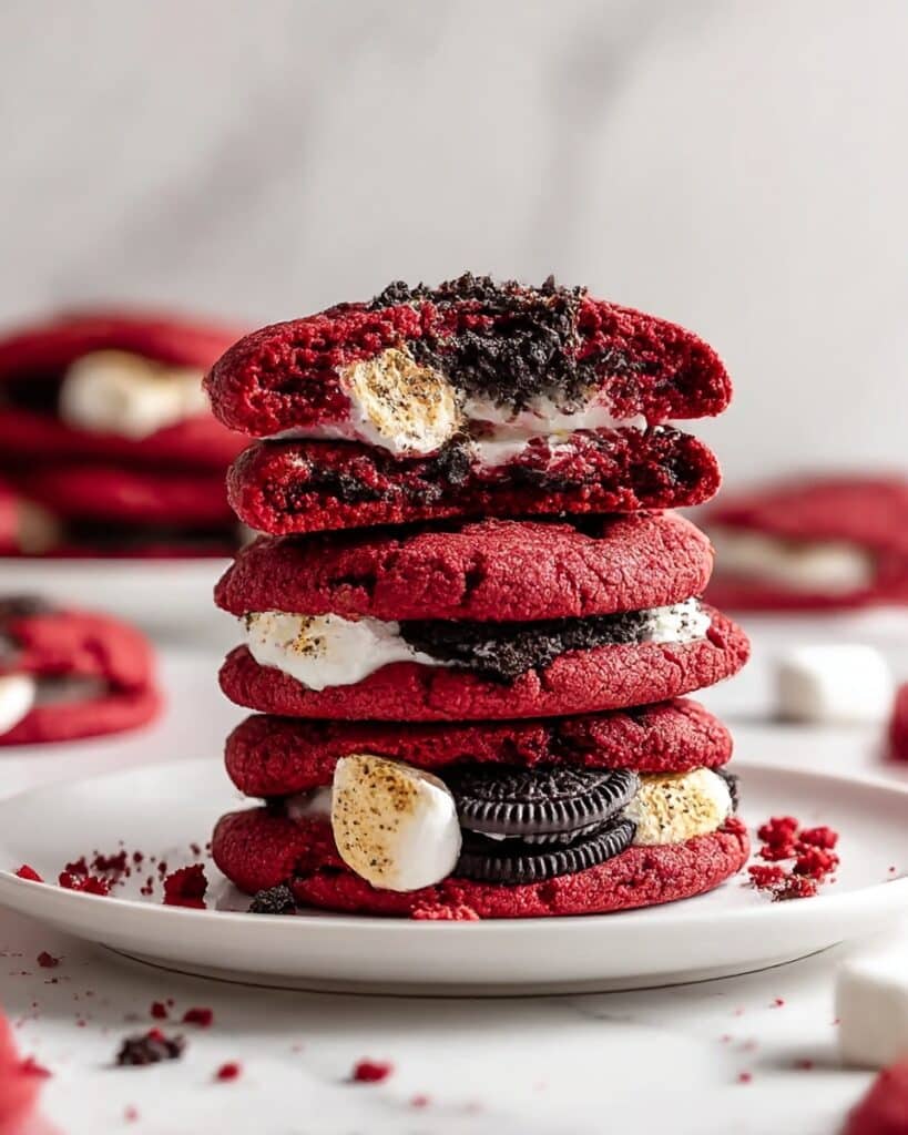 Classic Red Velvet S’mores Cookies Recipe