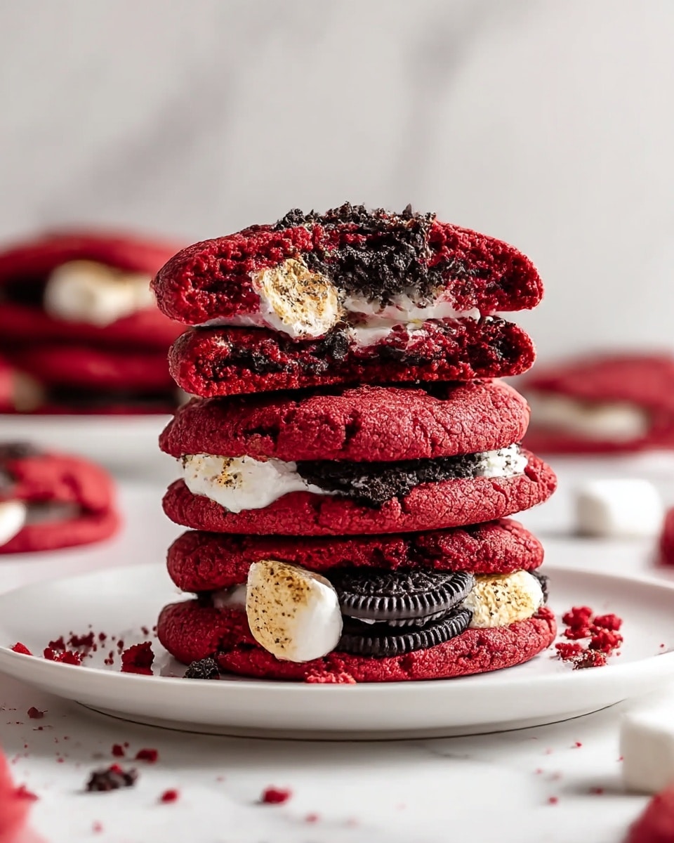 Classic Red Velvet S’mores Cookies Recipe