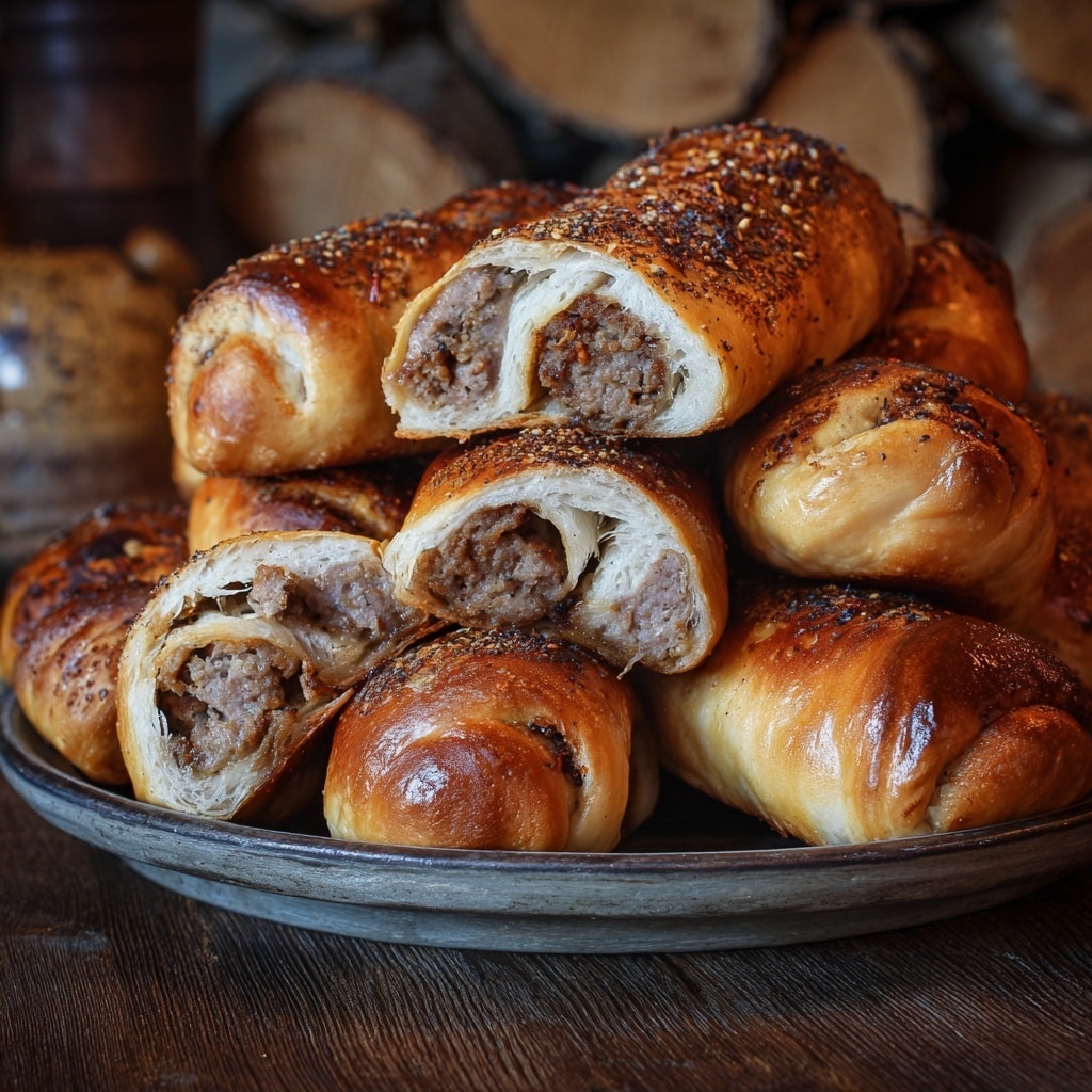 Sticky Sage & Onion Sausage Roll Wreath with Baked Camembert Recipe - Recipe Image
