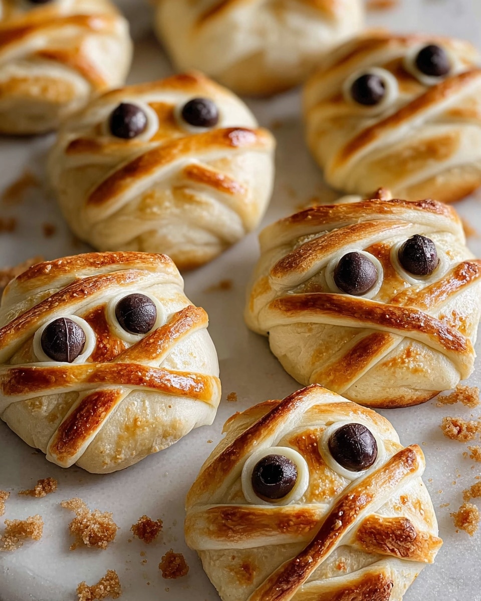 Baked Cheese Mummies Recipe - Recipe Image