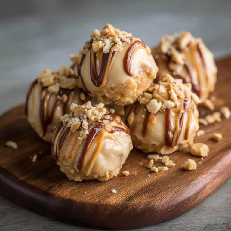 Salted Caramel Pretzel Cheesecake Balls Recipe