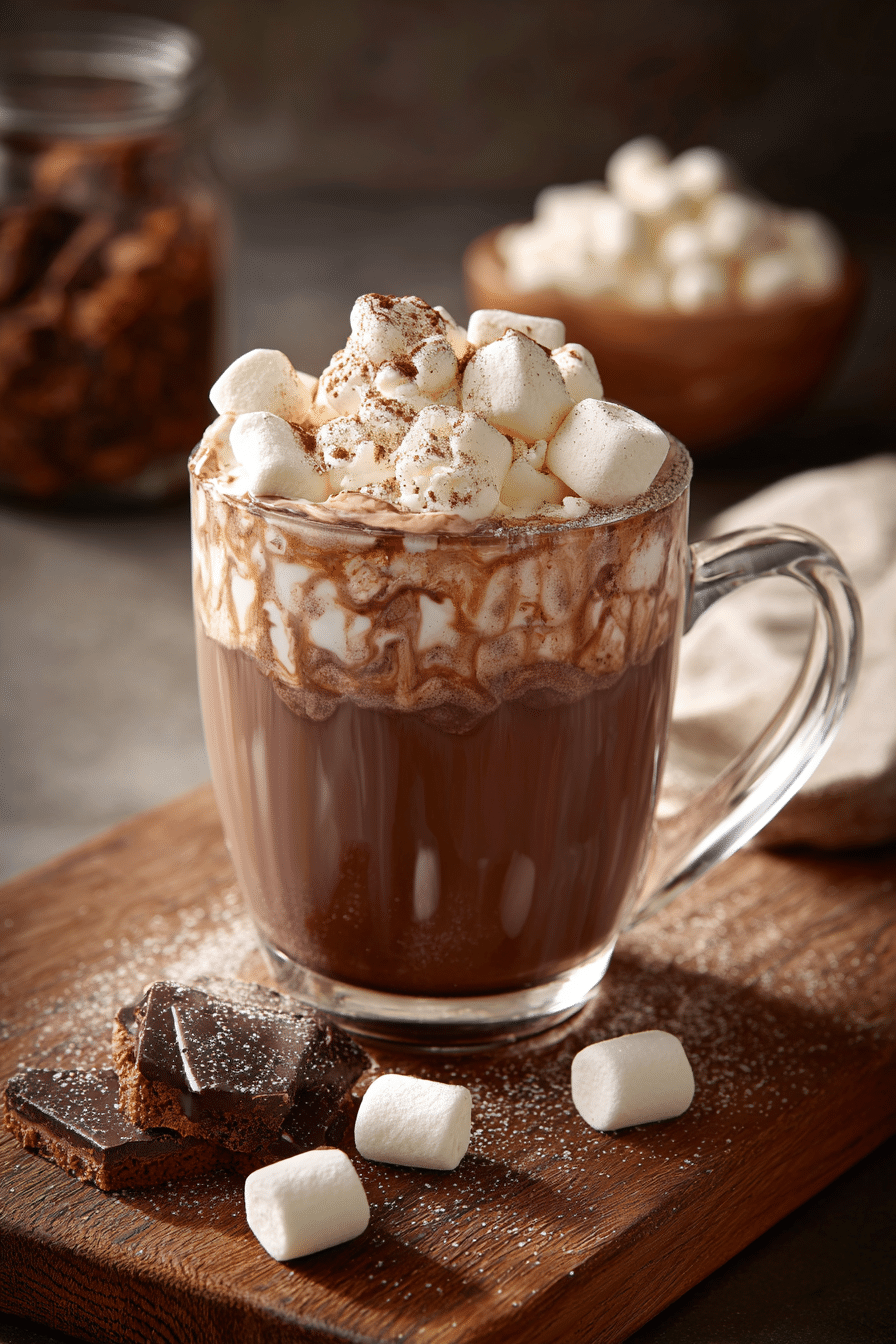 Dubai-Style Hot Chocolate with Pistachios and Marshmallows Recipe - Recipe Image