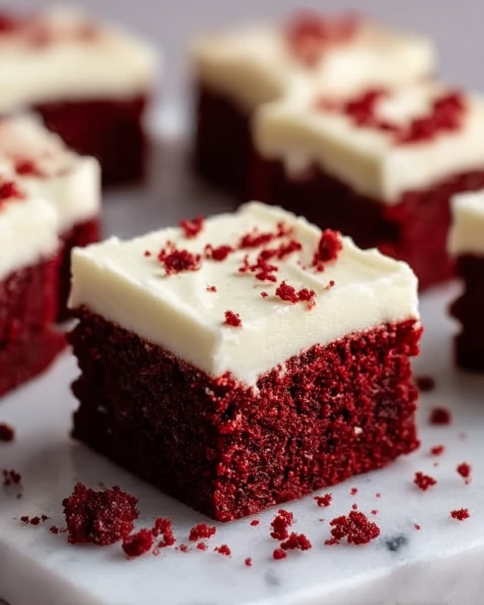 Red Velvet Brownies with Cream Cheese Frosting Recipe - Recipe Image
