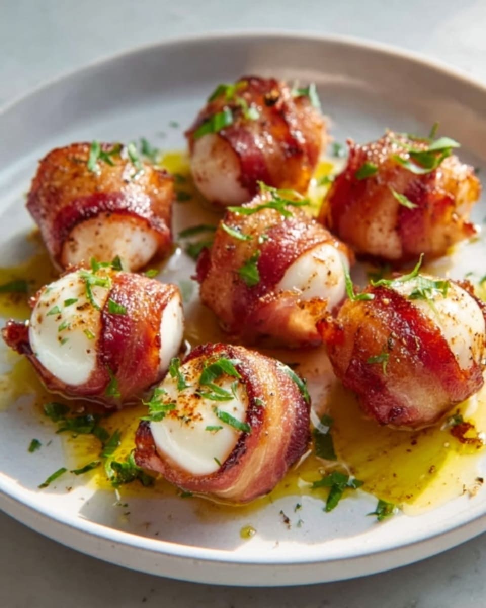 Easy Beef Prosciutto Wrapped Mozzarella Bites Recipe - Recipe Image
