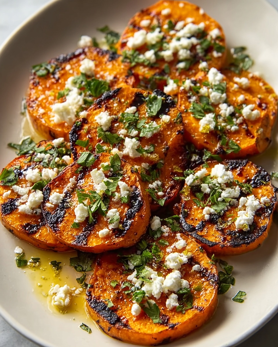 Roasted Sweet Potato Rounds With Honey Feta Recipe - Recipe Image