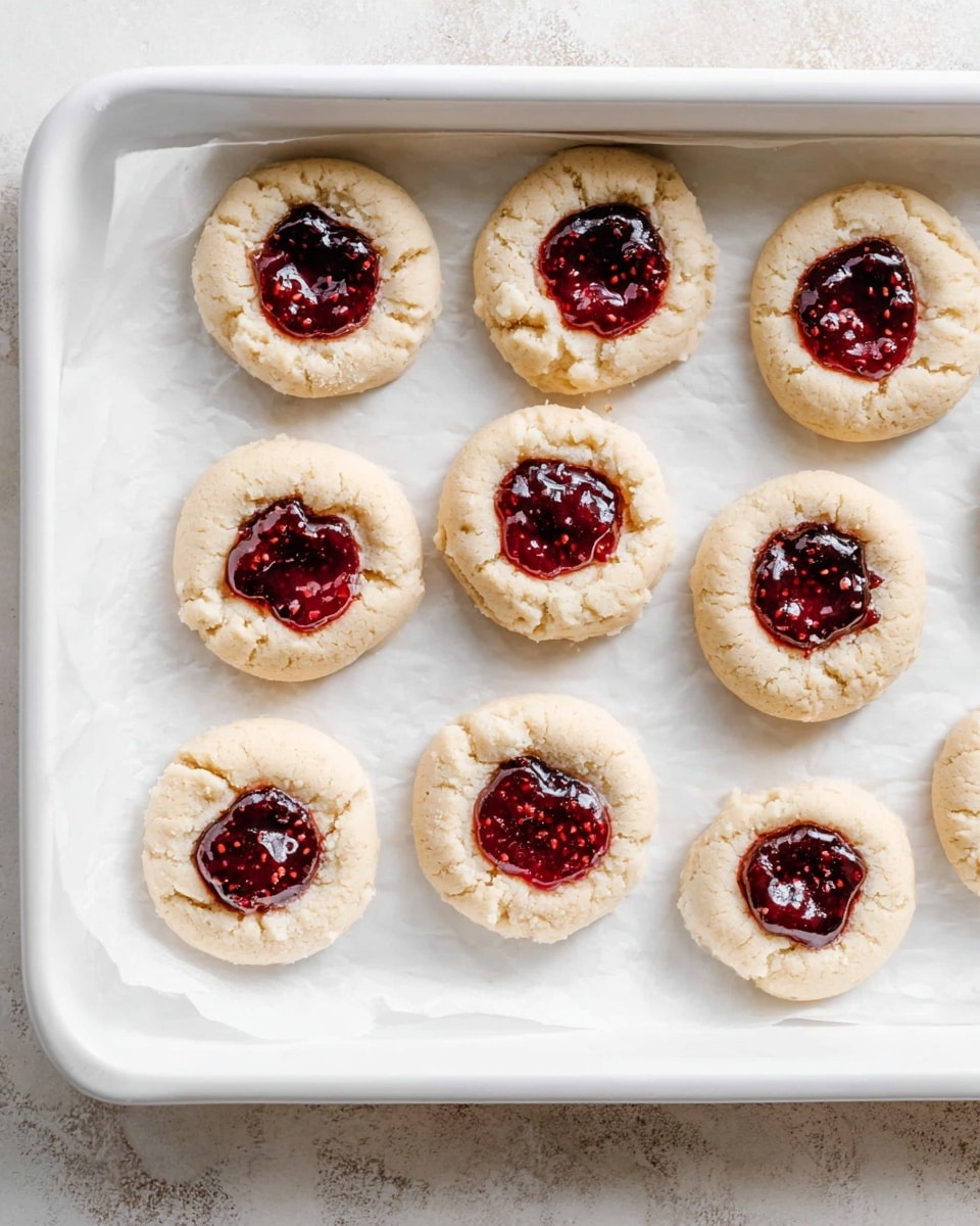 Raspberry Jam Thumbprint Cookies Recipe - Recipe Image