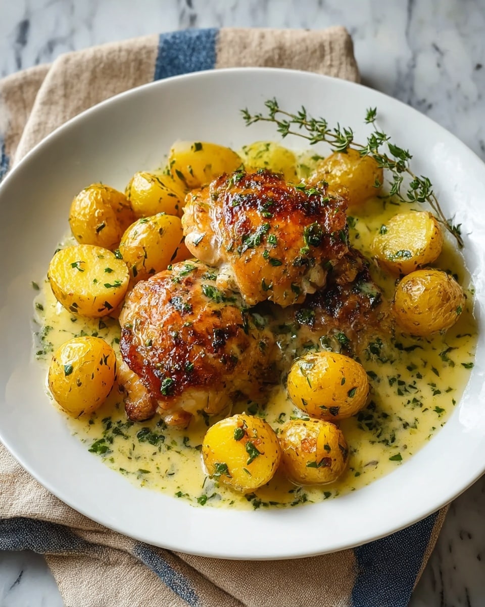 Garlic Parmesan Chicken and Potatoes Recipe - Recipe Image