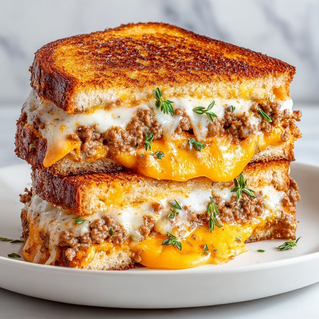 Ultimate Cheesy Ground Beef Melt Recipe - Recipe Image