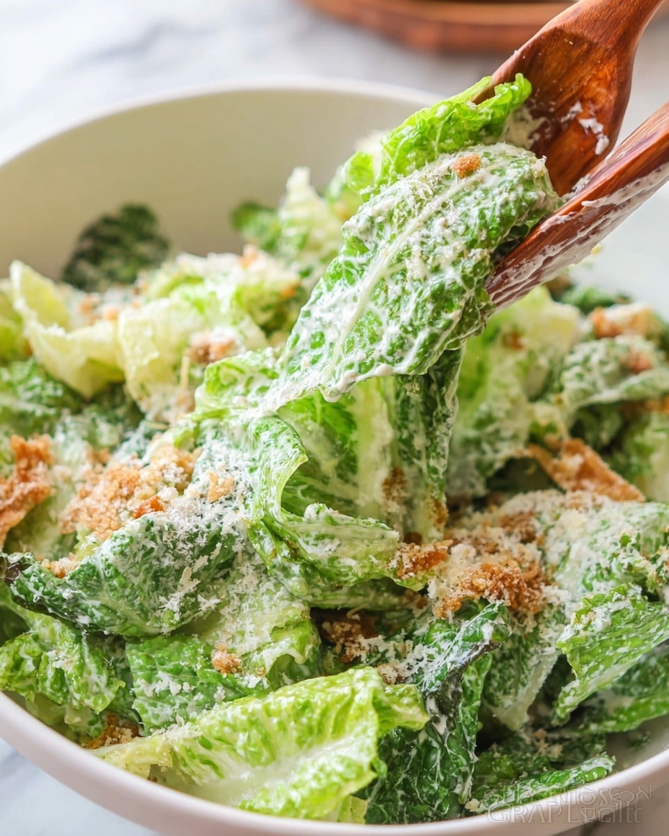 Creamy Caesar Salad with Garlic Panko Topping Recipe - Recipe Image