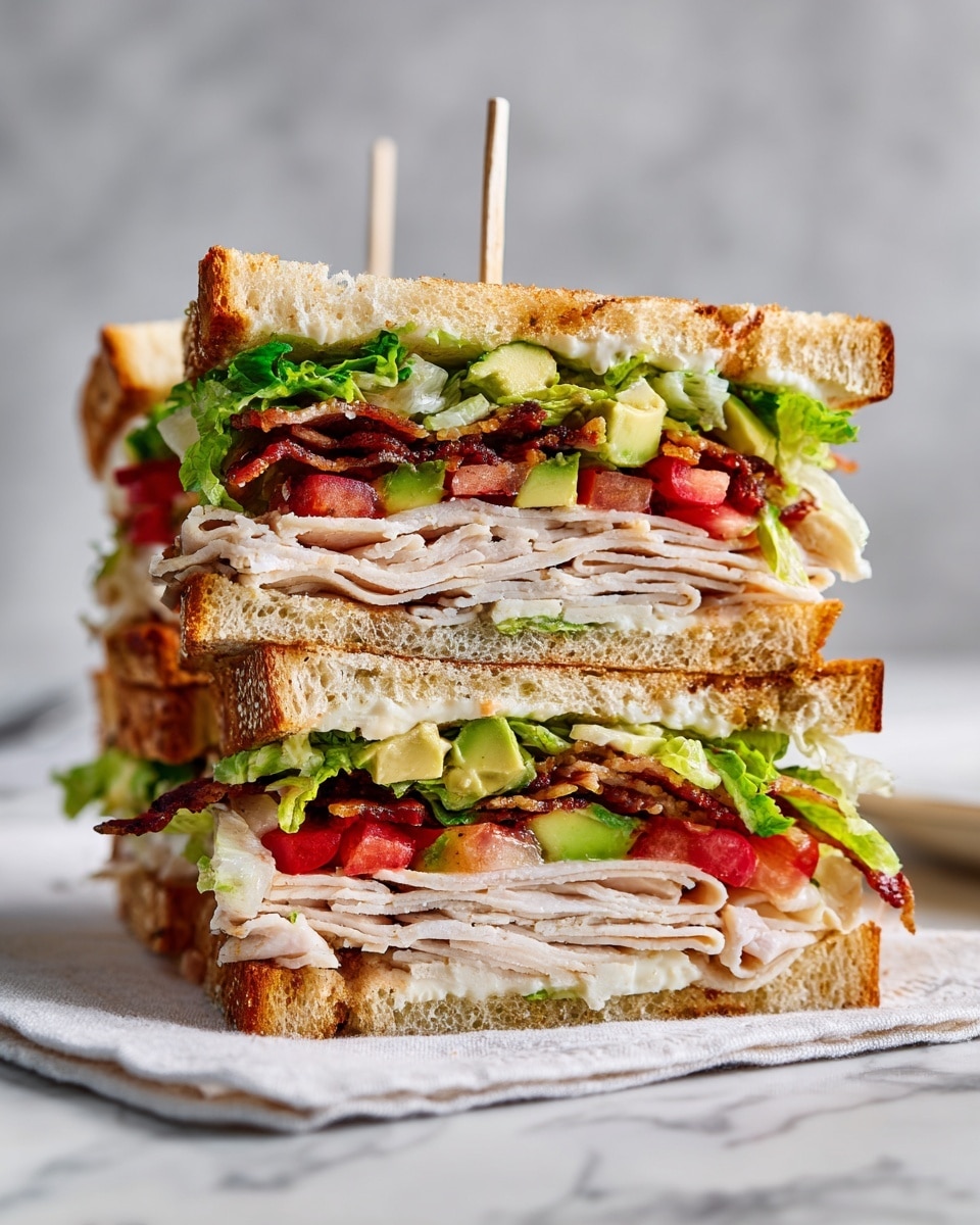 Turkey Avocado Club Sandwich Recipe - Recipe Image
