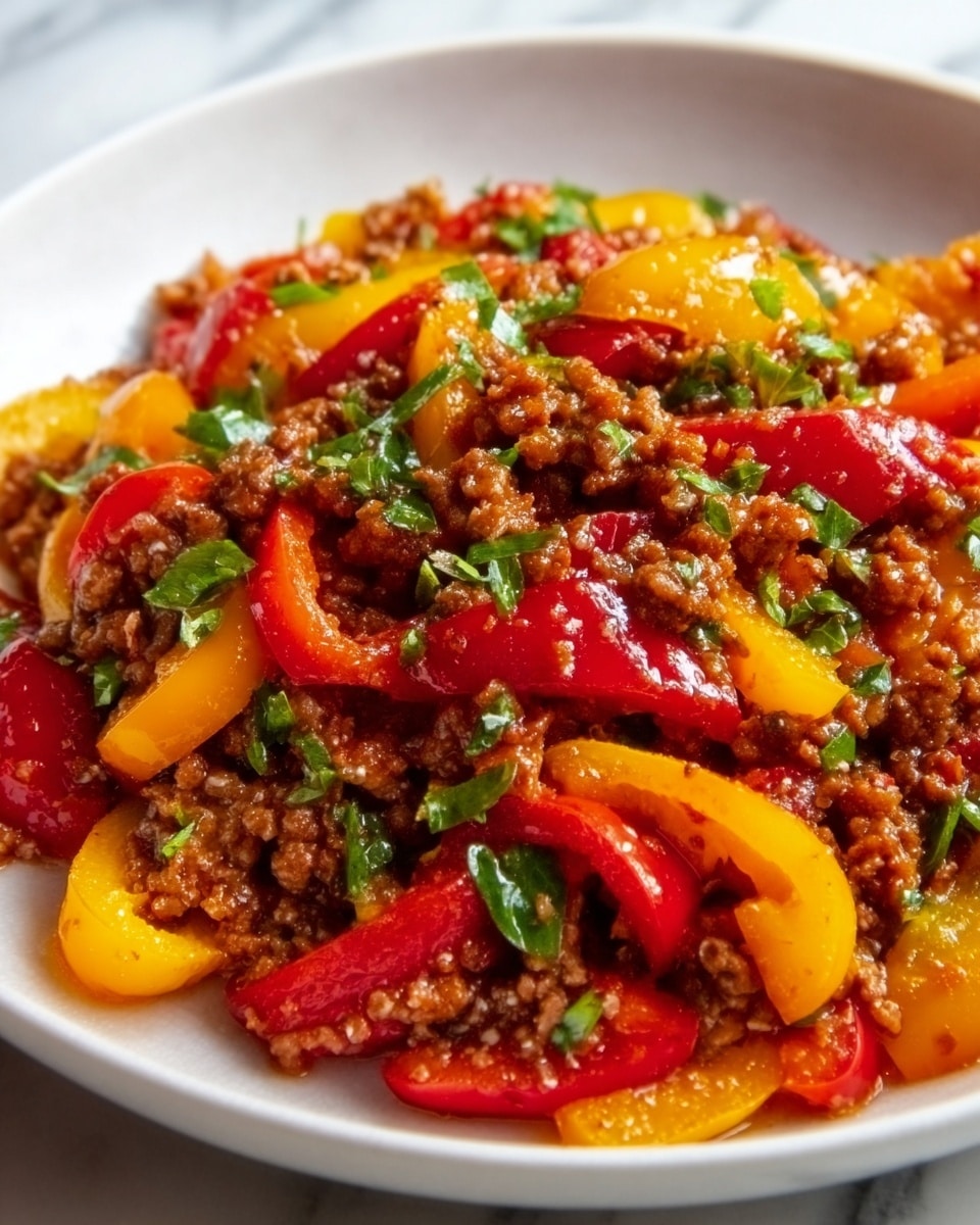 Ground Turkey and Bell Peppers Skillet Recipe - Recipe Image