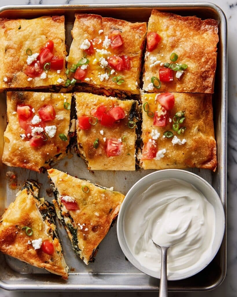 Sheet-Pan Spanakopita Quesadillas Recipe