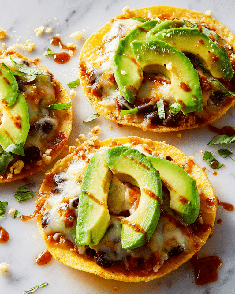 Black Bean Tostadas with Melted Pepper Jack and Avocado Recipe