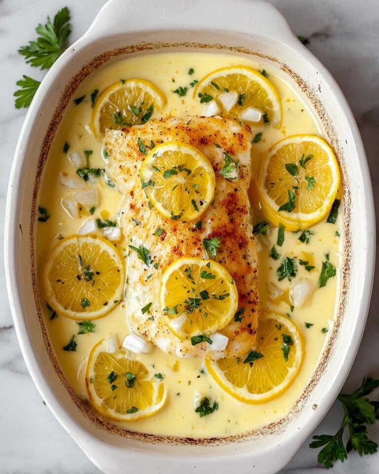Tasty Baked Cod in Coconut Lemon Cream Sauce Recipe
