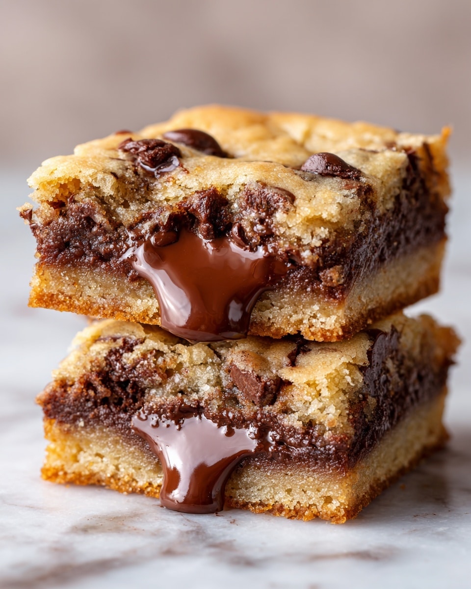 Nutella-Stuffed Blondies Recipe - Recipe Image
