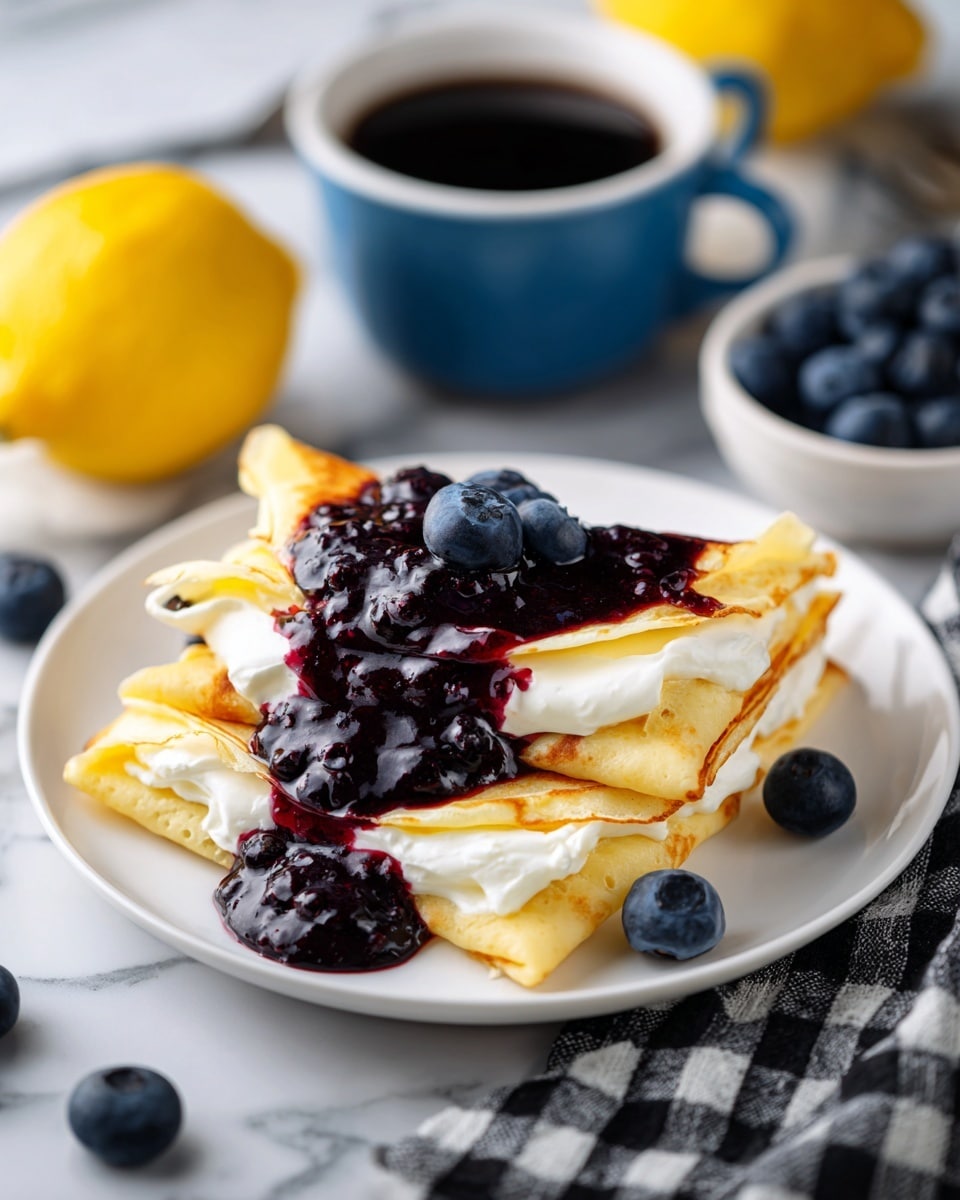 Blueberry Cream Cheese Crepes Recipe - Recipe Image