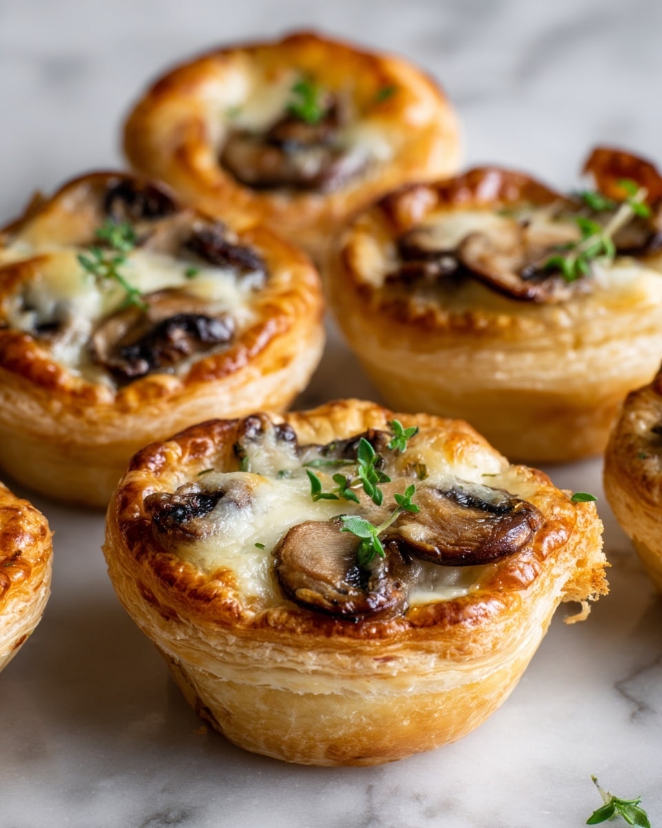 Mouthwatering Mushroom Cheese Puff Bites Recipe - Recipe Image