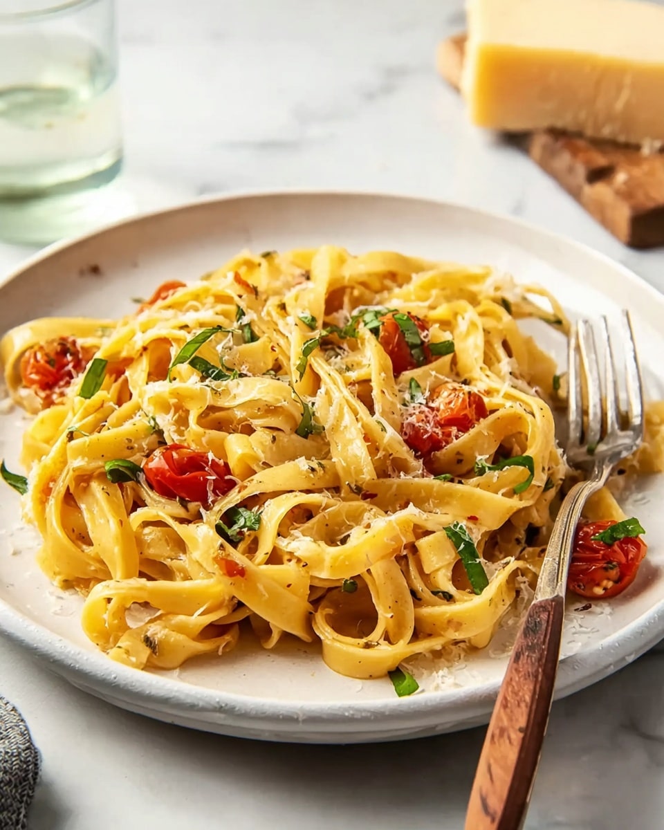 Tomato Garlic Butter Pasta Recipe - Recipe Image