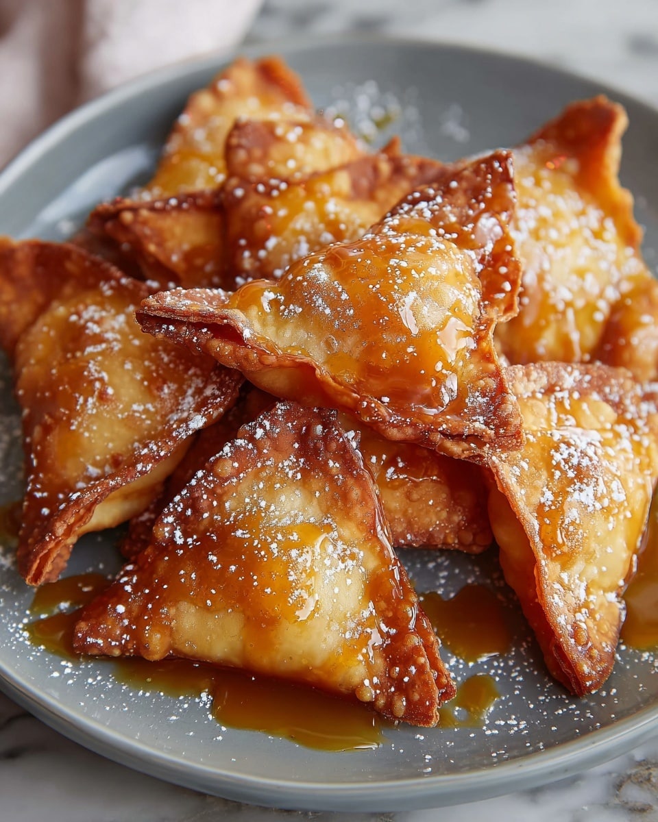 Easy Air Fryer Caramel Apple Wontons Recipe - Recipe Image