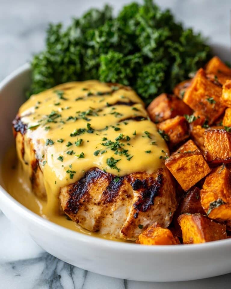 Easy Maple Dijon Chicken Bowl with Roasted Sweet Potatoes Recipe