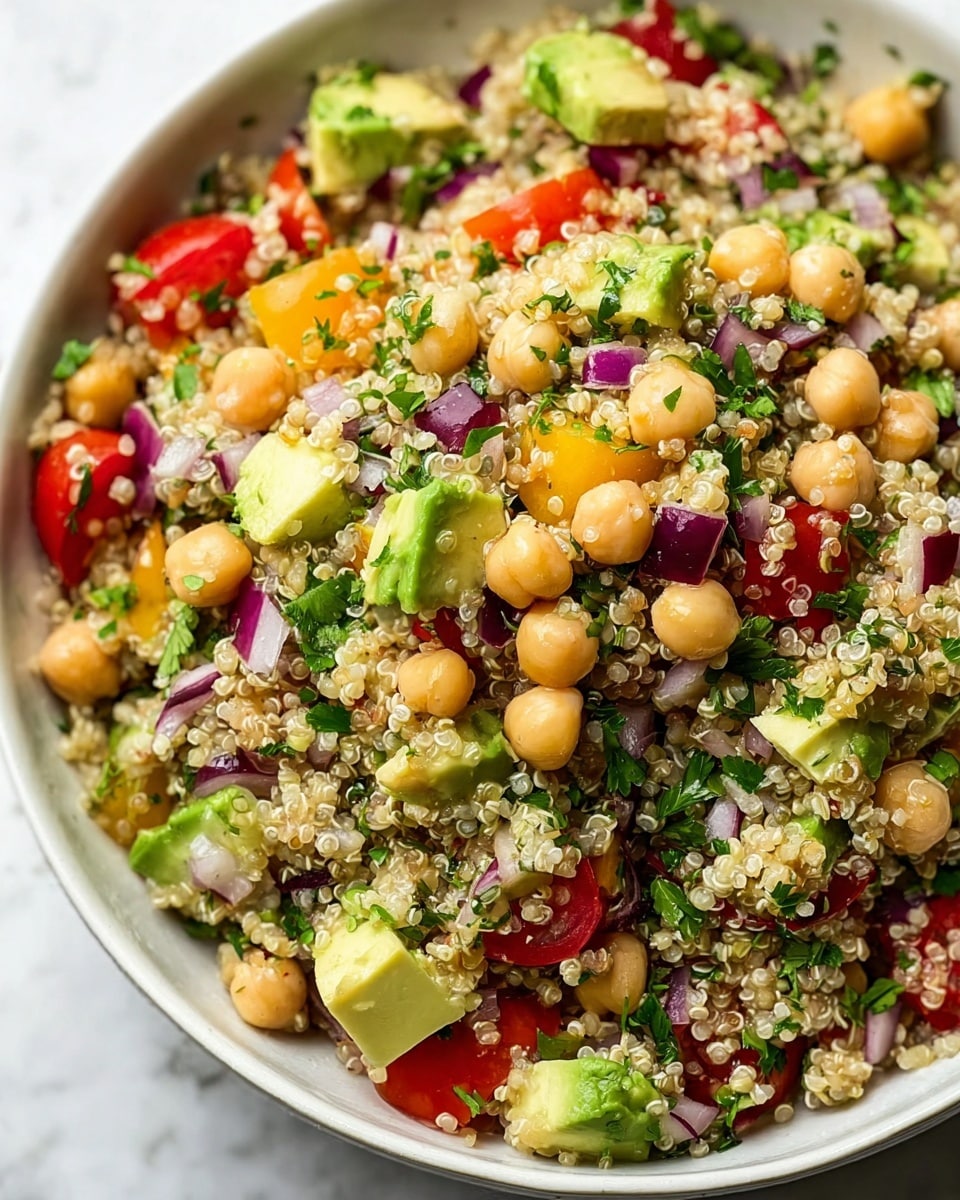 Easy Chickpea Quinoa Salad with Zesty Lemon Feta Recipe - Recipe Image