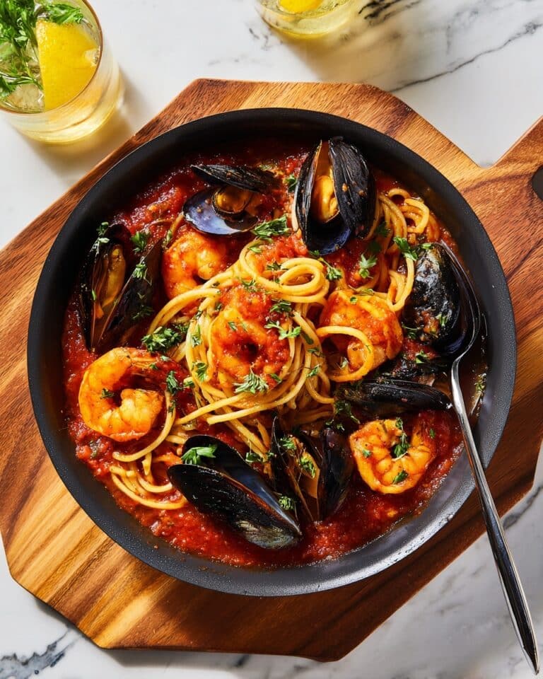 Shrimp & Mussels in Rich Tomato Sauce Recipe