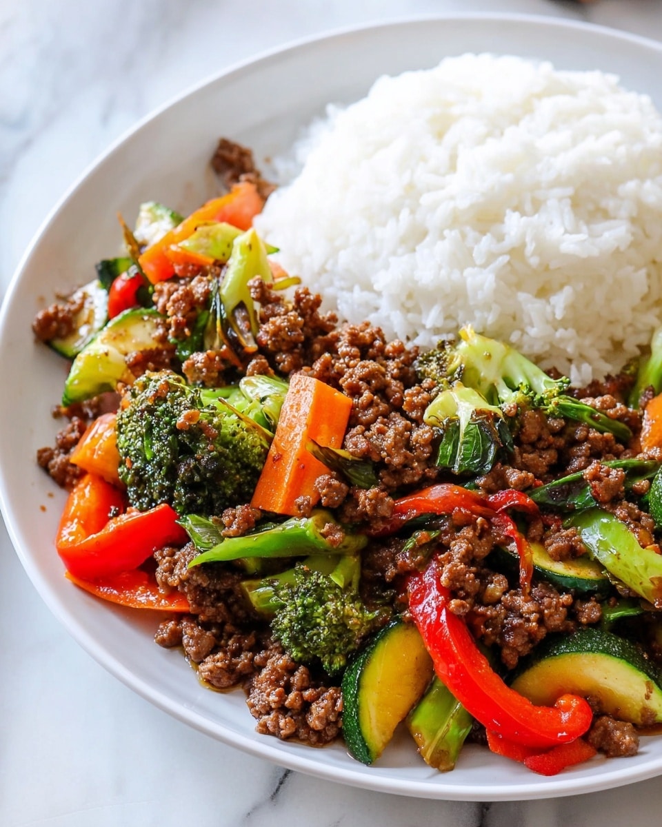 Ground Beef and Pepper Stir Fry Recipe - Recipe Image