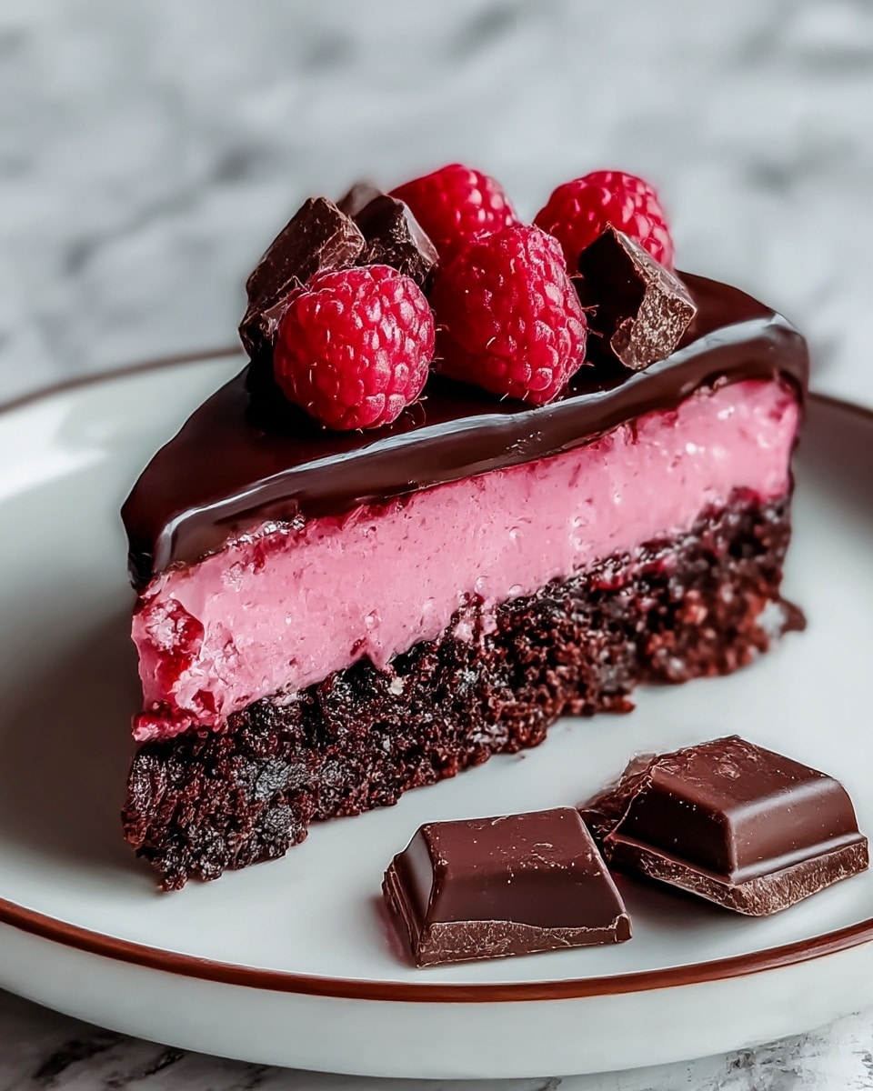 Decadent Dark Chocolate Raspberry Cheesecake Recipe - Recipe Image