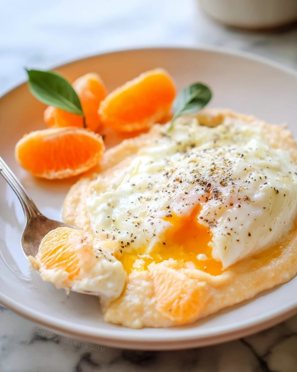 Cheesy Grits with Baked Eggs Recipe - Recipe Image