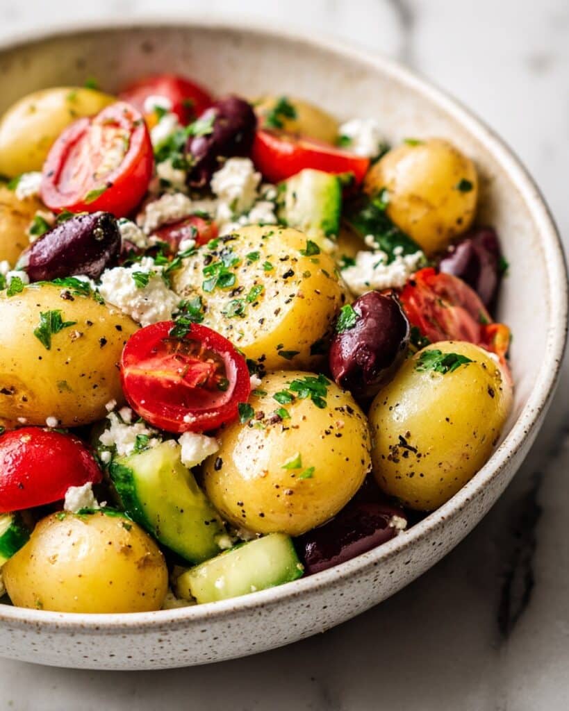 Greek Potato Salad with Feta and Herbs Recipe