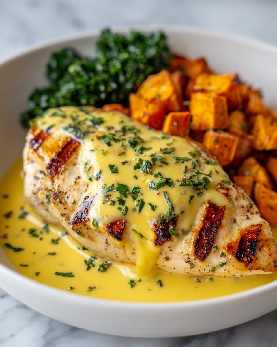 Easy Maple Dijon Chicken Bowl with Roasted Sweet Potatoes Recipe - Recipe Image