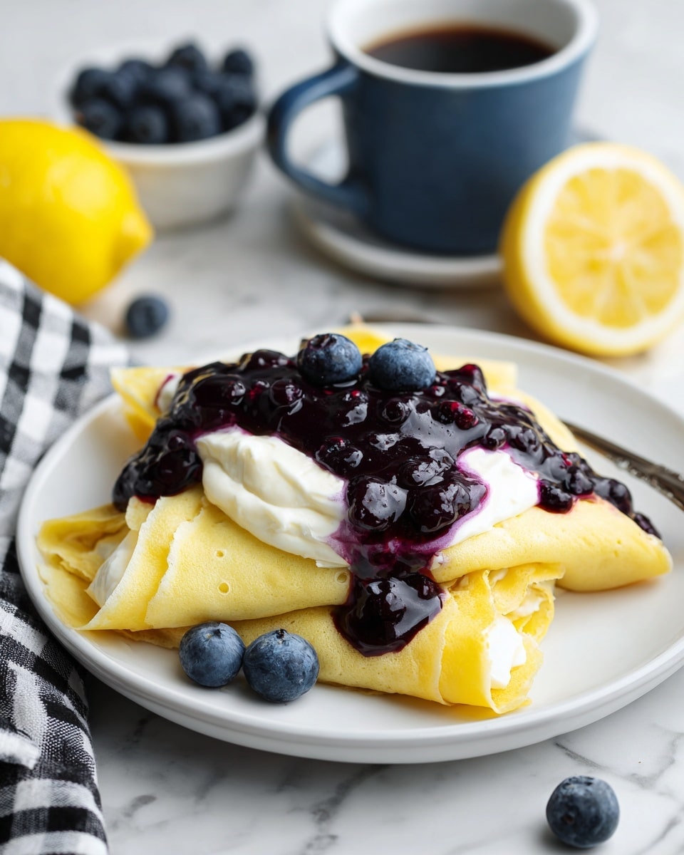 Blueberry Cream Cheese Crepes Recipe